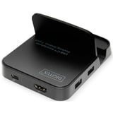 Digitus Estación de acoplamiento para smartphone USB-C™, 7 puertos negro, 7 puertos, USB 2.0, USB 3.2 Gen 1 (3.1 Gen 1) Type-A, MicroSD (TransFlash), SD, SDHC, SDXC, 625 Mbit/s, Negro, Plástico