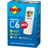FRITZ! FRITZ!Fon C6, Unidad móvil blanco, FRITZ!Fon C6, Teléfono DECT, Altavoz, 300 entradas, Identificador de llamadas, Blanco