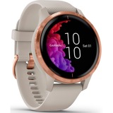 Garmin Venu AMOLED Oro rosa GPS (satélite), SmartWatch blanco/Oro rojo, AMOLED, Pantalla táctil, Wifi, GPS (satélite), 46,3 g