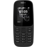 Nokia 105 4,5 cm (1.77") 73,02 g Negro Característica del teléfono, Móvil negro, Barra, SIM doble, 4,5 cm (1.77"), 120 x 160 Pixeles, 800 mAh, Negro