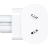 Apple MD837ZM/A adaptador de enchufe eléctrico Blanco blanco, Blanco, iPod, iPhone, iPad, MacBook, MacBook Pro, and MacBook Air