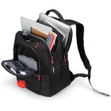 DICOTA Backpack Plus SPIN mochila Negro Poliéster negro, Deporte, Unisex, 35,6 cm (14"), Compartimento del portátil, Poliéster