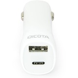 DICOTA D31469 cargador de dispositivo móvil Blanco Auto blanco, Auto, Encendedor de cigarrillos, Blanco