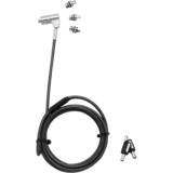 DICOTA D31699 cable antirrobo Negro 2 m, Castillo antracita, 2 m, Plástico, Acero, Negro