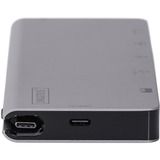 Digitus Base de viaje multipuerto USB Type-C™, 8 puertos, Estación de acoplamiento gris, 8 puertos, Alámbrico, USB 3.2 Gen 1 (3.1 Gen 1) Type-C, 100 W, 10,100,1000 Mbit/s, Gris, MMC, MicroSD (TransFlash), MicroSDHC, MicroSDXC