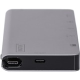 Digitus Base de viaje multipuerto USB Type-C™, 8 puertos, Estación de acoplamiento gris, 8 puertos, Alámbrico, USB 3.2 Gen 1 (3.1 Gen 1) Type-C, 100 W, 10,100,1000 Mbit/s, Gris, MMC, MicroSD (TransFlash), MicroSDHC, MicroSDXC