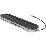 Digitus Estación de acoplamiento USB-C™, 12 puertos negro, 12 puertos, Alámbrico, USB 3.2 Gen 1 (3.1 Gen 1) Type-C, 100 W, 3,5 mm, 10,100,1000 Mbit/s, Aluminio, Negro