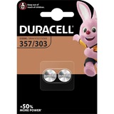 Duracell 303/357 Batería de un solo uso SR44 Óxido de plata Batería de un solo uso, SR44, Óxido de plata, 1,5 V, 2 pieza(s), Botón/moneda