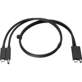 HP 3XB96AA cable Thunderbolt 0,7 m Negro negro, Masculino, Masculino, 0,7 m, Negro, 1 pieza(s), Negocios
