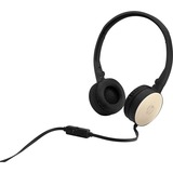 HP Auriculares estéreo H2800 (Negros y dorados), Auriculares con micrófono negro/Dorado, Alámbrico, Llamadas/Música, 125 g, Auriculares, Negro, Oro