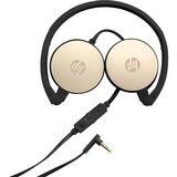 HP Auriculares estéreo H2800 (Negros y dorados), Auriculares con micrófono negro/Dorado, Alámbrico, Llamadas/Música, 125 g, Auriculares, Negro, Oro