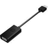 HP Cable adaptador HDMI a VGA negro, VGA (D-Sub), HDMI tipo A (Estándar), Macho, Hembra, Negro, Hogar