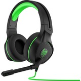 HP Pavilion Gaming 400 Auriculares Diadema Conector de 3,5 mm Negro, Verde, Auriculares para gaming negro/Verde, Auriculares, Diadema, Juego, Negro, Verde, Binaural, Giratorio