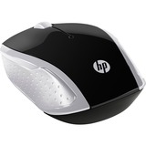 HP Ratón inalámbrico 200 (Plateado) negro/Plateado, Ambidextro, Óptico, RF inalámbrico, 1000 DPI, Negro, Plata