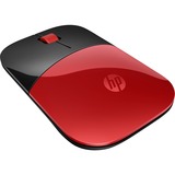 HP Ratón inalámbrico rojo Z3700 negro/Rojo, Ambidextro, Óptico, RF inalámbrico, 1200 DPI, Negro, Rojo