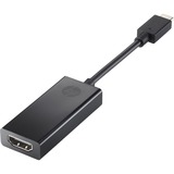 HP USB-C to HDMI 2.0, Adaptador negro, Negro, 111,2 mm, 44,2 mm, 17,1 mm, 31 g