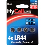 HyCell 1516-0024 pila doméstica Batería de un solo uso LR44 Alcalino Batería de un solo uso, LR44, Alcalino, 1,5 V, 4 pieza(s), Plata