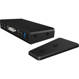 ICY BOX IB-DK2241AC Alámbrico USB 3.2 Gen 1 (3.1 Gen 1) Type-A Negro, Estación de acoplamiento negro, Alámbrico, USB 3.2 Gen 1 (3.1 Gen 1) Type-A, 3,5 mm, 10,100,1000 Mbit/s, Negro, 5 Gbit/s