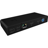 ICY BOX IB-DK2251AC Alámbrico USB 3.2 Gen 2 (3.1 Gen 2) Type-A Negro, Estación de acoplamiento negro, Alámbrico, USB 3.2 Gen 2 (3.1 Gen 2) Type-A, 3,5 mm, 10,100,1000 Mbit/s, Negro, 5 Gbit/s