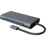 ICY BOX IB-DK4040-CPD Alámbrico USB 3.2 Gen 1 (3.1 Gen 1) Type-C Antracita, Negro, Estación de acoplamiento gris, Alámbrico, USB 3.2 Gen 1 (3.1 Gen 1) Type-C, 100 W, 3,5 mm, 10,100,1000 Mbit/s, Antracita, Negro