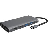 ICY BOX IB-DK4050-CPD Alámbrico USB 3.2 Gen 1 (3.1 Gen 1) Type-C Antracita, Estación de acoplamiento antracita, Alámbrico, USB 3.2 Gen 1 (3.1 Gen 1) Type-C, 100 W, 10,100,1000 Mbit/s, Antracita, MicroSD (TransFlash), SD