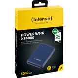 Intenso XS5000 Polímero de litio 5000 mAh Azul, Banco de potencia azul, 5000 mAh, Polímero de litio, Azul