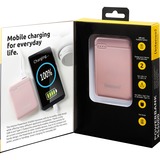 Intenso XS5000 Polímero de litio 5000 mAh Rosa, Banco de potencia rosa, 5000 mAh, Polímero de litio, Rosa