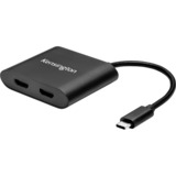 Kensington Adaptador de vídeo USB-C a Dual HDMI 1.4 negro, USB 3.2 Gen 1 (3.1 Gen 1) Type-C, HDMI, 3840 x 2160 Pixeles, Negro, 77,5 g, 1 pieza(s)