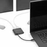 Kensington Adaptador de vídeo USB-C a Dual HDMI 1.4 negro, USB 3.2 Gen 1 (3.1 Gen 1) Type-C, HDMI, 3840 x 2160 Pixeles, Negro, 77,5 g, 1 pieza(s)