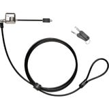 Kensington Cable MiniSaver para Ultrabook (1,8mts), Cerradura insertable 8mts), 1,8 m, Kensington, Llave, Llave plana, Acero al carbón, Negro