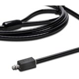 Kensington Cable MiniSaver para Ultrabook (1,8mts), Cerradura insertable 8mts), 1,8 m, Kensington, Llave, Llave plana, Acero al carbón, Negro