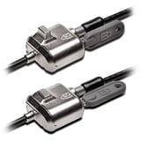 Kensington Cable MiniSaver para Ultrabook (1,8mts), Cerradura insertable 8mts), 1,8 m, Kensington, Llave, Llave plana, Acero al carbón, Negro