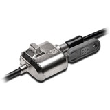 Kensington Candado móvil con llave MiniSaver, Cerradura insertable 1,8 m, Kensington, Llave, Acero al carbón, Negro