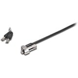 Kensington Candado para portátil con llave NanoSaverTM, Seguridad negro, 1,8 m, Kensington, Llave, Acero al carbón, Negro, Acero inoxidable