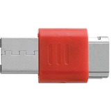 Kensington Candado para puertos USB con bloqueadores, Seguridad negro/Plateado, Llave plana, Negro, Rojo