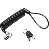Kensington Candado portátil con llave para ordenadores portátiles NanoSaver®, Castillo negro/Plateado, 2,3 m, Kensington, Llave, Acero al carbón, Negro, Plata