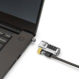 Kensington Candado universal de combinación ClickSafe® para portátiles, Castillo negro, 1,8 m, Kensington, Cerradura con combinación, Acero al carbón, Negro, Metálico