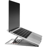 Kensington Elevador de portátil con ventilación ergonómico ajustable para portátiles SmartFit Easy Riser Go, Soporte gris, Soporte para ordenador portátil, Gris, 35,6 cm (14"), 360 g