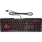 OMEN Teclado Encoder OMEN by, Teclado para gaming negro, Completo (100%), USB, Interruptor mecánico, Negro