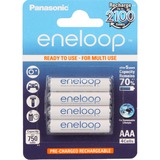 Panasonic BK-4MCCE/4BE Níquel metal hidruro 750mAh 1.2V batería recargable 750 mAh, Níquel-metal hidruro (NiMH), AAA, 1,2 V, Blanco, 4 pieza(s)