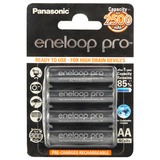 Panasonic eneloop pro Batería recargable AA Batería recargable, AA, 4 pieza(s), 2500 mAh, Negro