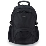 Targus 15.4 - 16 Inch / 39.1 - 40.6cm Classic Backpack, Mochila negro, Ciudad, Unisex, 40,6 cm (16"), Compartimento del portátil, Nylon, Poliéster