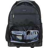 Targus 15 - 15.4 inch / 38.1 - 39.1cm Rolling Laptop Backpack, Carretilla negro, 39,1 cm (15.4"), Compartimento del portátil, Nylon