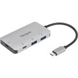 Targus ACH228 Plata, Hub USB plateado, Plata, Thunderbolt 3 host, Windows, MacOS, Chrome OS, 85 mm, 45 mm, 10 mm