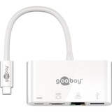 goobay 62105 base para portátil y replicador de puertos Alámbrico USB 3.2 Gen 1 (3.1 Gen 1) Type-C Blanco, Hub USB blanco, Alámbrico, USB 3.2 Gen 1 (3.1 Gen 1) Type-C, Blanco, CE, WEEE, 3840 x 2160 Pixeles, 0,15 m