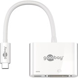goobay 62108 hub de interfaz USB 3.2 Gen 1 (3.1 Gen 1) Type-C Blanco, Adaptador blanco, USB 3.2 Gen 1 (3.1 Gen 1) Type-C, DVI-I, USB 3.2 Gen 1 (3.1 Gen 1) Type-C, Blanco, 0,15 m, CE, 60 mm