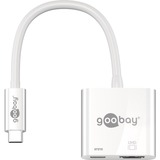 goobay 62110 hub de interfaz USB 3.2 Gen 1 (3.1 Gen 1) Type-C Blanco, Adaptador blanco, USB 3.2 Gen 1 (3.1 Gen 1) Type-C, HDMI, USB 3.2 Gen 1 (3.1 Gen 1) Type-C, Blanco, 0,145 m, CE, WEEE, 42 mm
