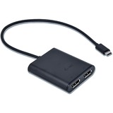 i-tec USB-C 3.1 Dual 4K DP Video Adapter, Adaptador negro, 3.2 Gen 1 (3.1 Gen 1), USB Tipo C, Salida DisplayPort, 3840 x 2160 Pixeles