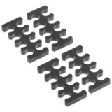 Alphacool Eiskamm X8 - 3mm - 4 Stück schwarz Negro, Guía para cable negro, Negro, Nylon, 18 mm, 8 mm, 2 mm, 2 g