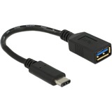 DeLOCK 0.15m USB 3.1 cable USB 0,15 m USB 3.2 Gen 2 (3.1 Gen 2) USB C USB A Negro, Adaptador negro, 0,15 m, USB C, USB A, USB 3.2 Gen 2 (3.1 Gen 2), Macho/Hembra, Negro